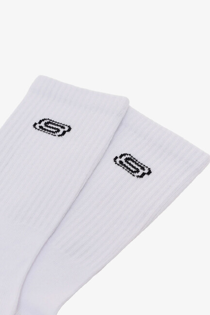 2'Li Paket Athleisure S Logo Uzun Çorap S2520318-2325 Beyaz (3)