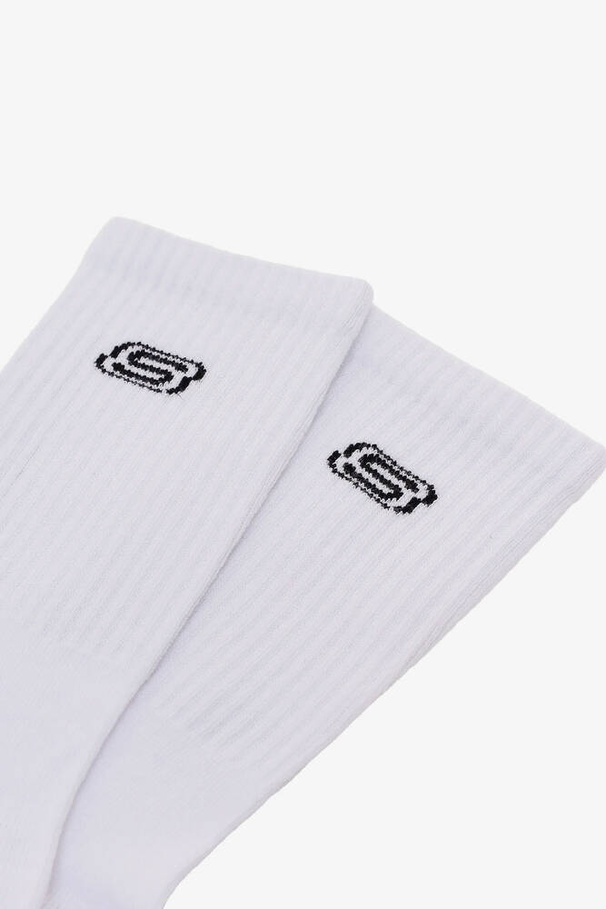 2'Li Paket Athleisure S Logo Uzun Çorap S2520318-2325 Beyaz 