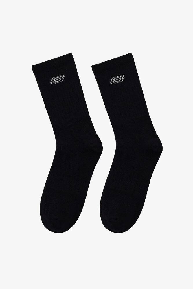 2'Li Paket Athleisure S Logo Uzun Çorap S2520318-3817 Siyah 