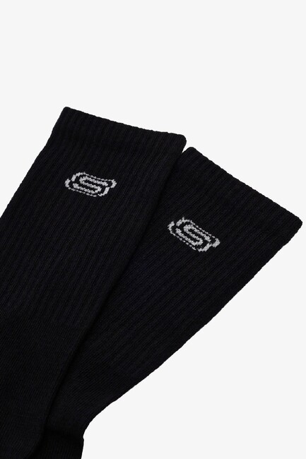 2'Li Paket Athleisure S Logo Uzun Çorap S2520318-3817 Siyah (3)