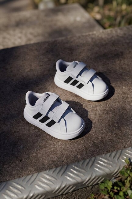 Adidas Bebek Grand Court 3.0 Ayakkabı JS4906 Beyaz - Thumbnail