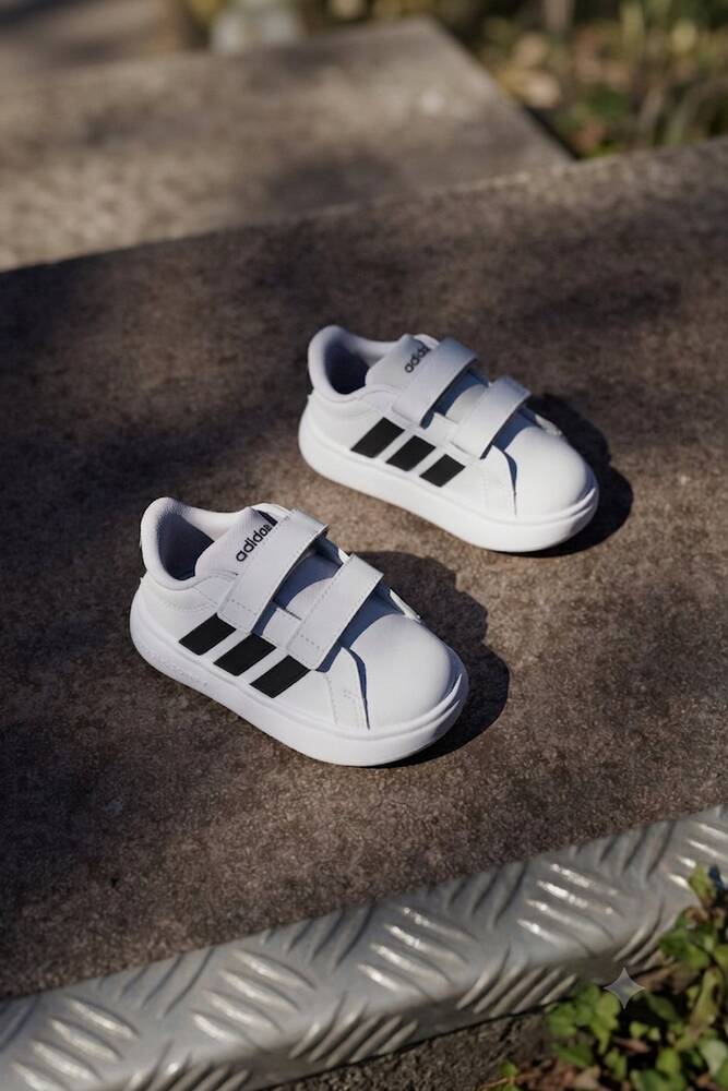 Adidas Bebek Grand Court 3.0 Ayakkabı JS4906 Beyaz 