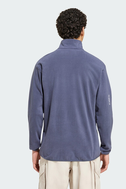 Adidas Erkek Ess Hz Yarım Fermuarlı Sweat KZ1775 Lacivert (2)