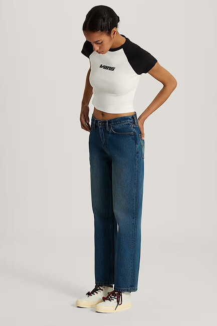 Check 5 Mid Rise Straight Pantolon VN001094AHU1 Mavi (1)