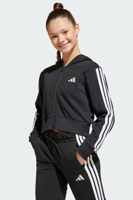 Çocuk 3S Ft Fermuarlı Kapüşonlu Sweat JJ0956 Siyah (1)