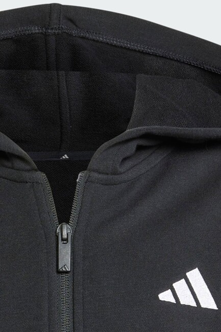 Çocuk 3S Ft Fermuarlı Kapüşonlu Sweat JJ0956 Siyah - Thumbnail