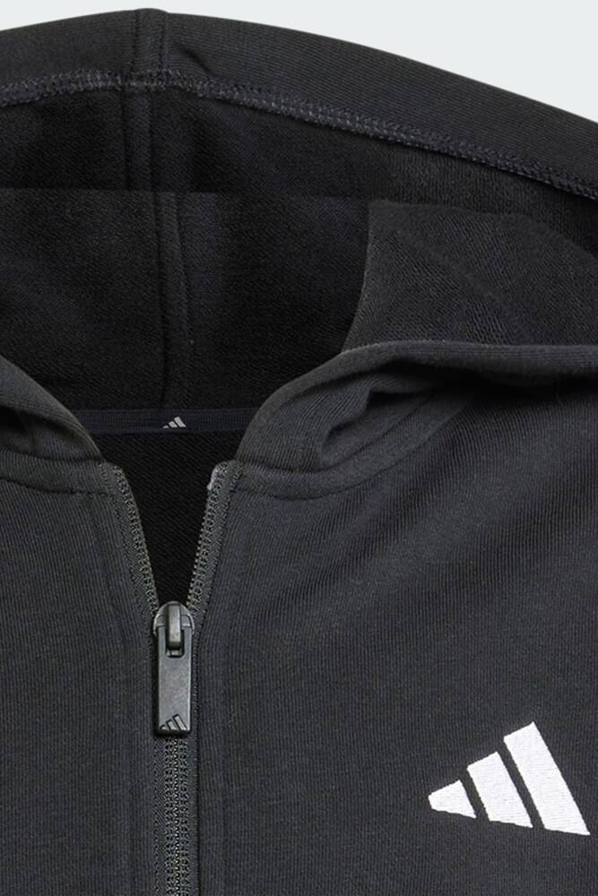 Çocuk 3S Ft Fermuarlı Kapüşonlu Sweat JJ0956 Siyah 