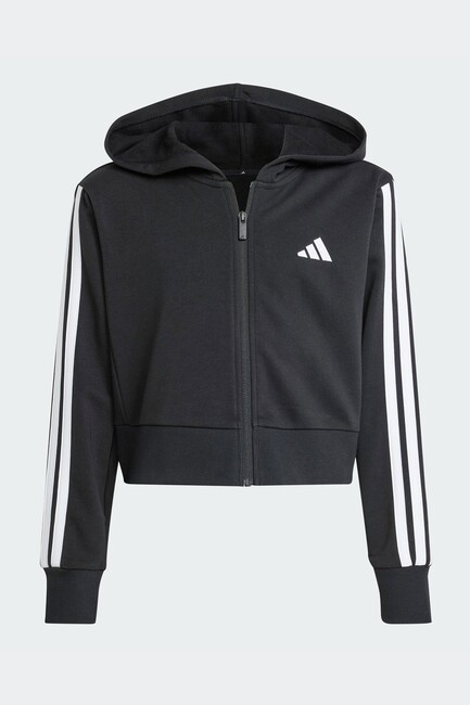 Çocuk 3S Ft Fermuarlı Kapüşonlu Sweat JJ0956 Siyah - Thumbnail