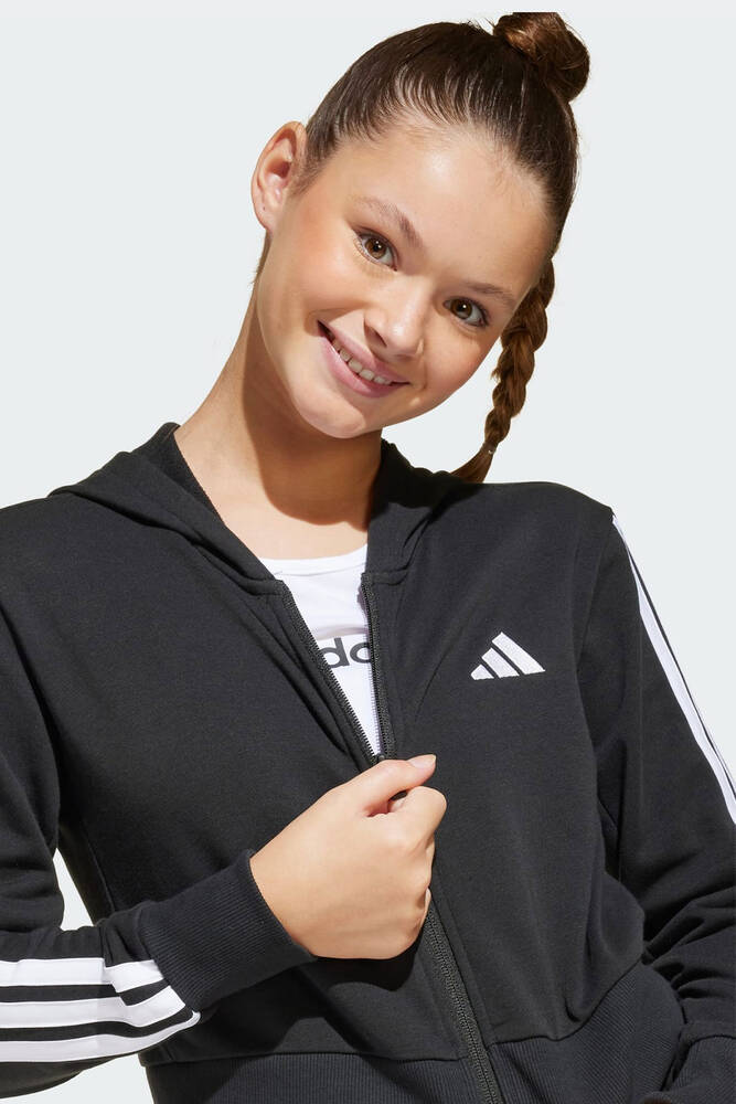 Çocuk 3S Ft Fermuarlı Kapüşonlu Sweat JJ0956 Siyah 