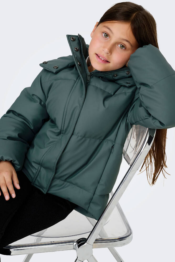 Çocuk Agnes Puffer Mont 15369825 Yeşil 