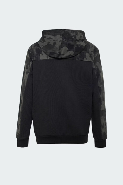 Çocuk Camo Kapüşonlu Sweat KC9710 Siyah (1)
