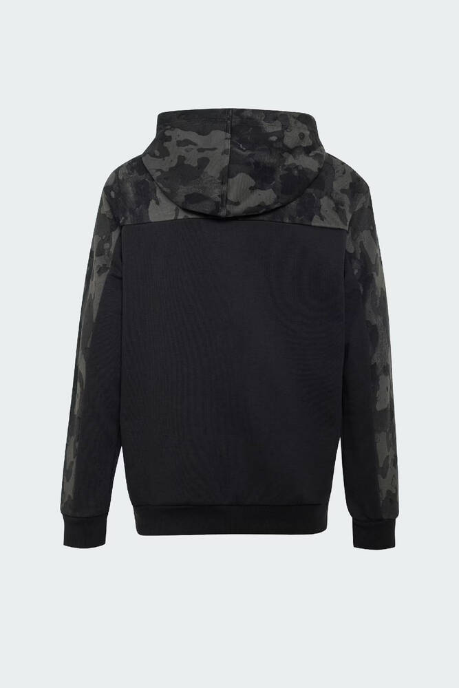 Çocuk Camo Kapüşonlu Sweat KC9710 Siyah - 2