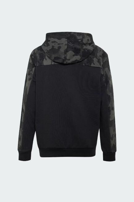 Çocuk Camo Kapüşonlu Sweat KC9710 Siyah  (1)
