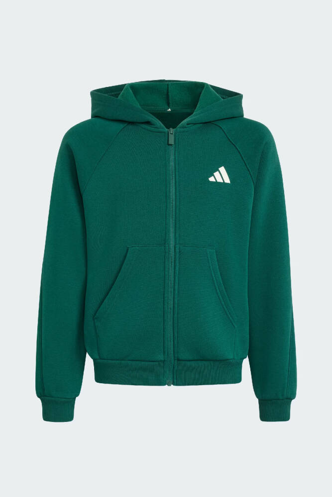 Çocuk Clgt Fermuarlı Kapüşonlu Sweat KS5142 Yeşil  - 1