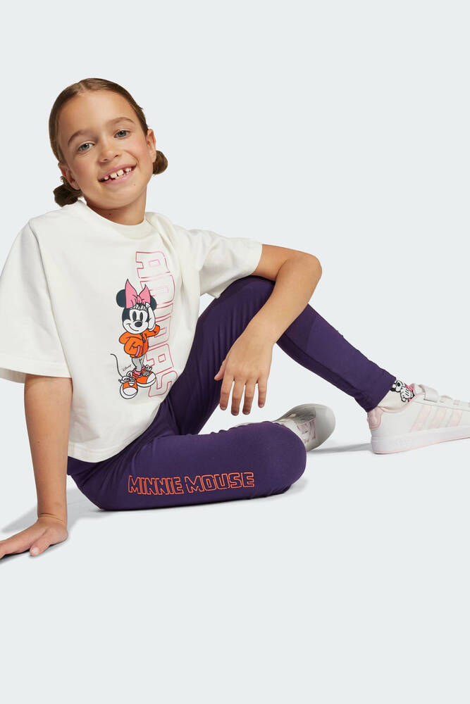 Çocuk DY Minnie Baskılı Tayt JL9192 Mor 
