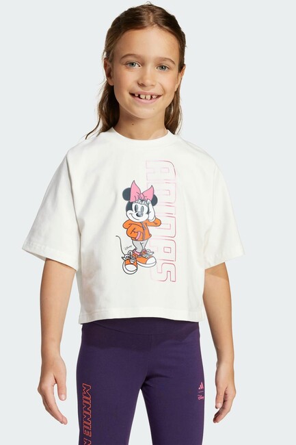 Çocuk DY Minnie Baskılı Tişört JL9191 Beyaz (1)