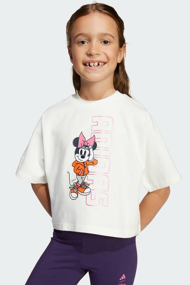 Çocuk DY Minnie Baskılı Tişört JL9191 Beyaz 