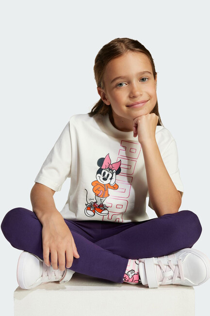 Çocuk DY Minnie Baskılı Tişört JL9191 Beyaz - Thumbnail