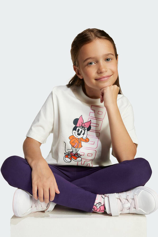 Çocuk DY Minnie Baskılı Tişört JL9191 Beyaz 