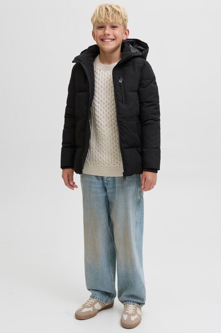 Çocuk Eowen Puffer Mont 12278853 Siyah - Thumbnail