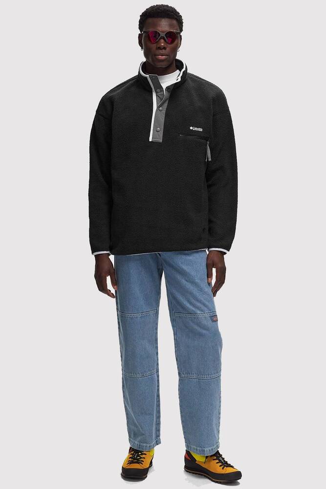 Columbia Erkek Helvetia II Half Snap Polar Üst AM5780_010 Siyah 