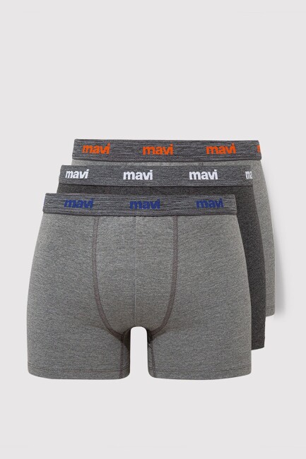 Erkek 3'lü Paket Boxer 0911407-23854 Gri 