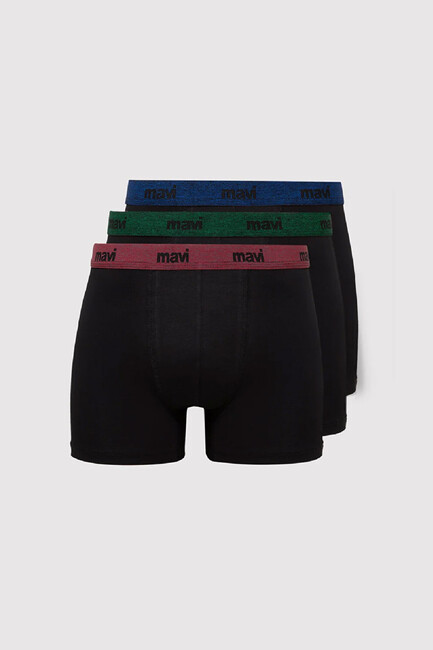 Erkek 3'lü Paket Boxer 0911408-85585 Siyah (1)