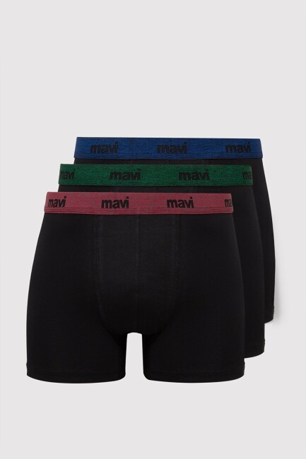 Erkek 3'lü Paket Boxer 0911408-85585 Siyah 