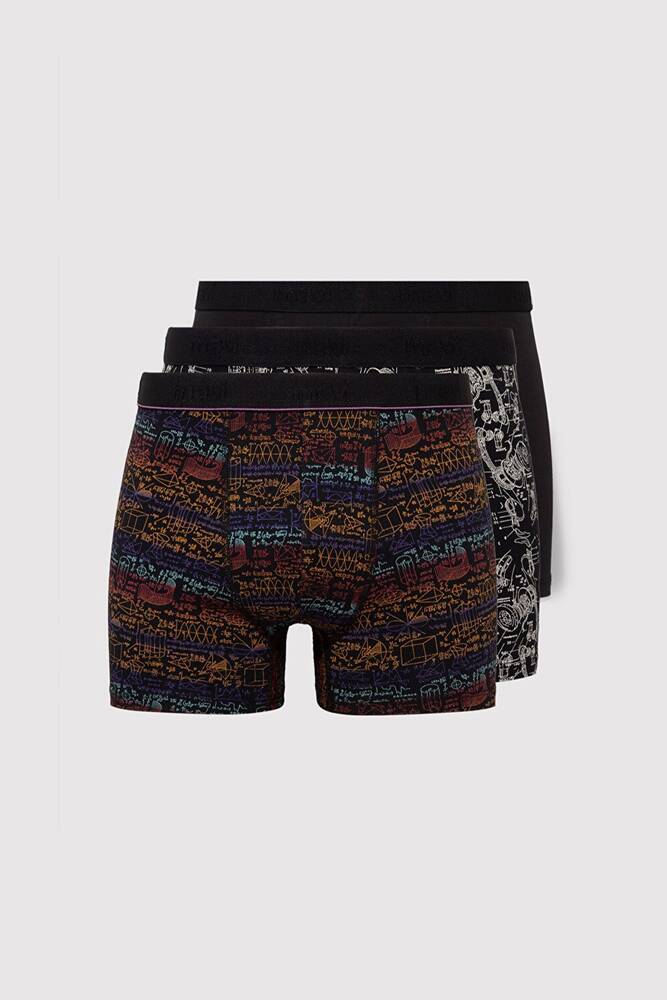 Erkek 3'lü Paket Boxer 0911420-900 Siyah 