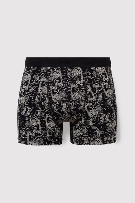 Erkek 3'lü Paket Boxer 0911420-900 Siyah (3)