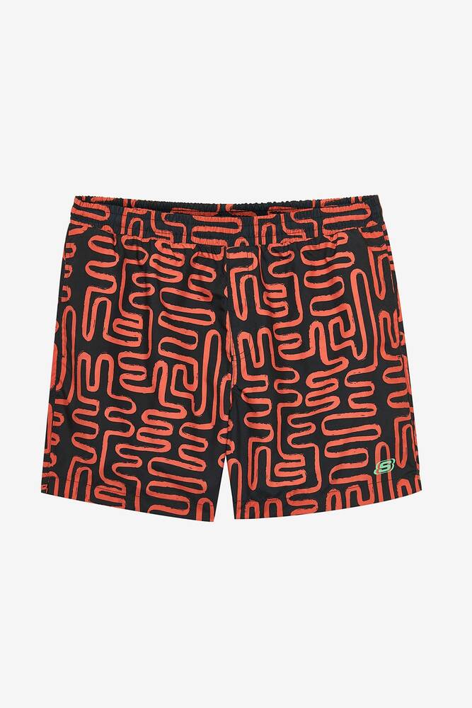 Erkek 5 Inch Allover Yüzme Şortu S241113-001 Siyah 