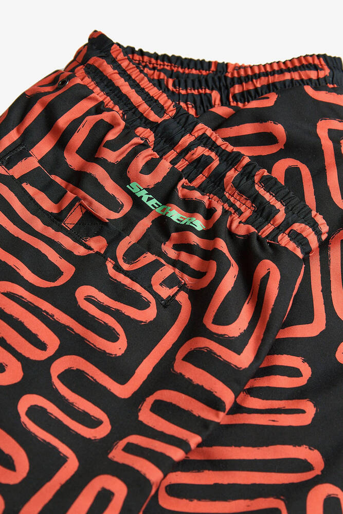 Erkek 5 Inch Allover Yüzme Şortu S241113-001 Siyah 