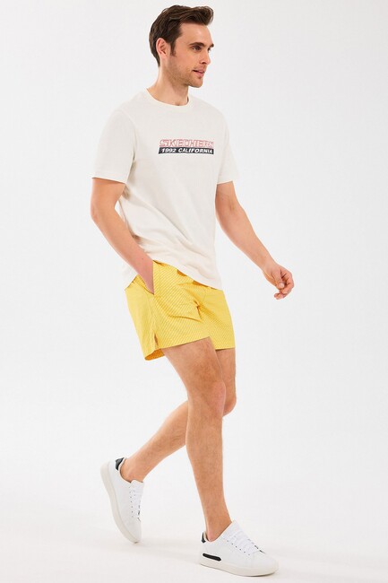 Erkek 5 Inch Allover Yüzme Şortu S2510008-200 Sarı (1)