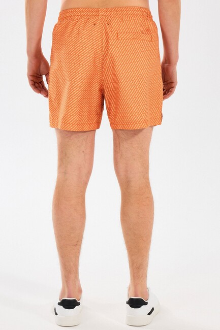 Erkek 5 Inch Allover Yüzme Şortu S2510008-700 Turuncu - Thumbnail