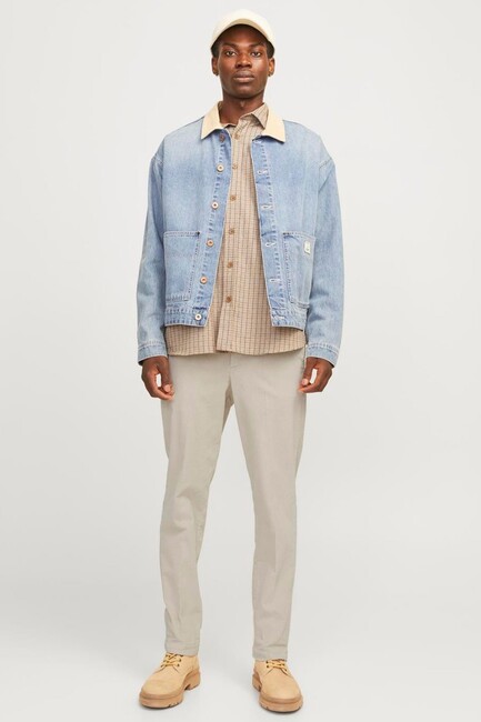 Erkek Ace Corduroy Kadife Pantolon 12260910 Ekru (1)