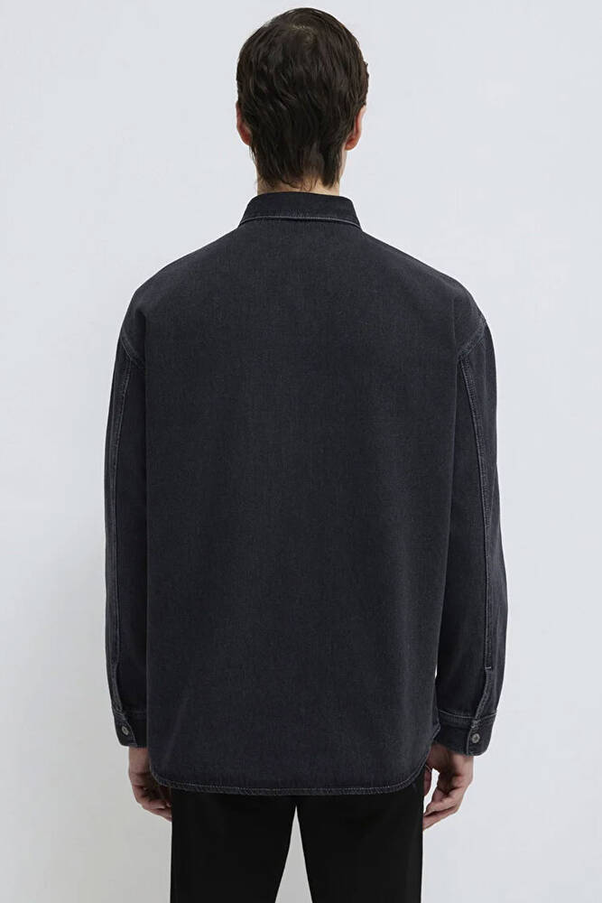 Erkek Aıdan Mavi Black Jean Gömlek 0210588-85622 Gri 