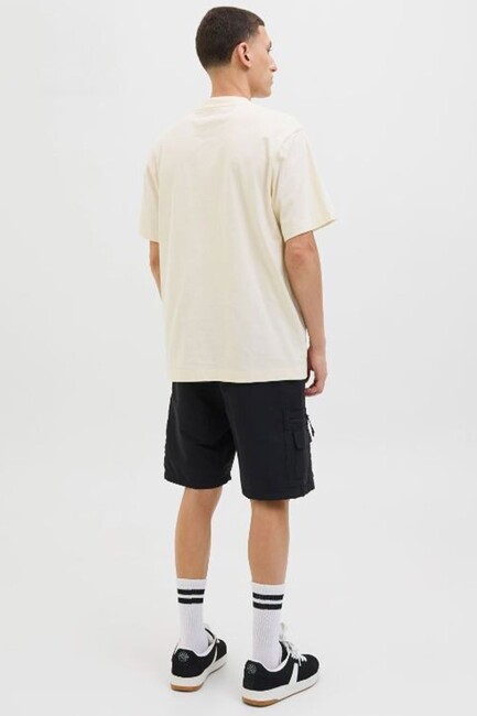 Erkek Alma Front Print Tişört 12276948 Ekru (2)