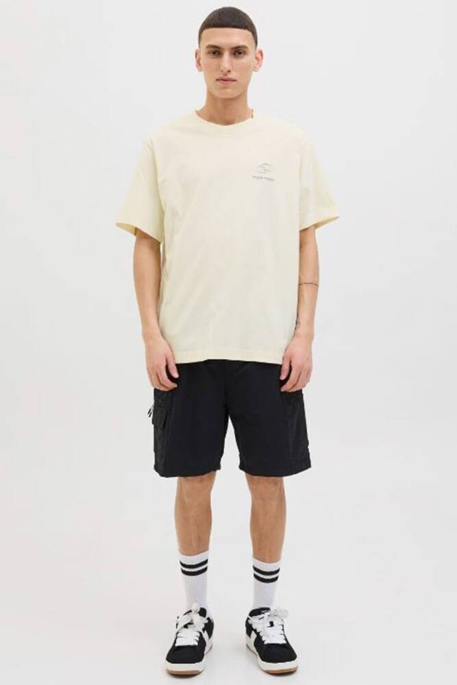 Erkek Alma Front Print Tişört 12276948 Ekru 