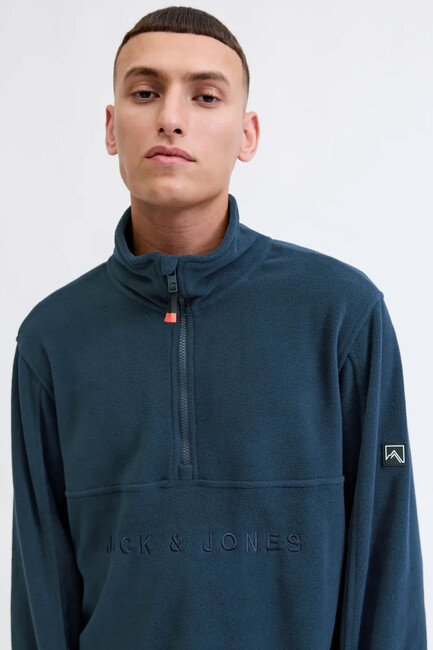 Erkek Alpes Half Zıp Polar Sweat 12284828 Lacivert - Thumbnail