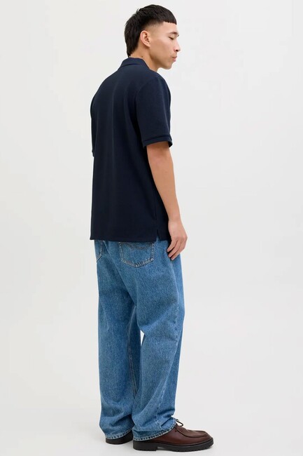 Erkek Austın Zıp Polo Tişört 12279177 Lacivert (2)