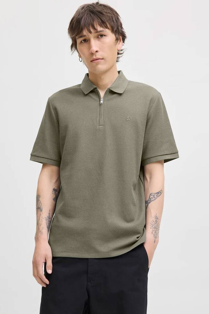 Erkek Austın Zıp Polo Tişört 12279177 Yeşil 