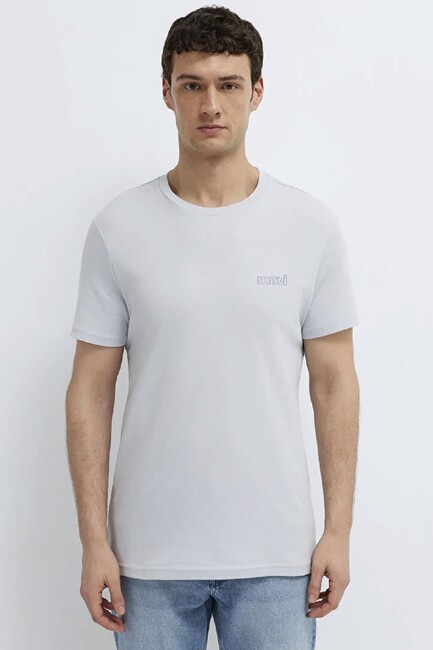 Erkek Basic Tişört 0610360-70799 Gri (3)