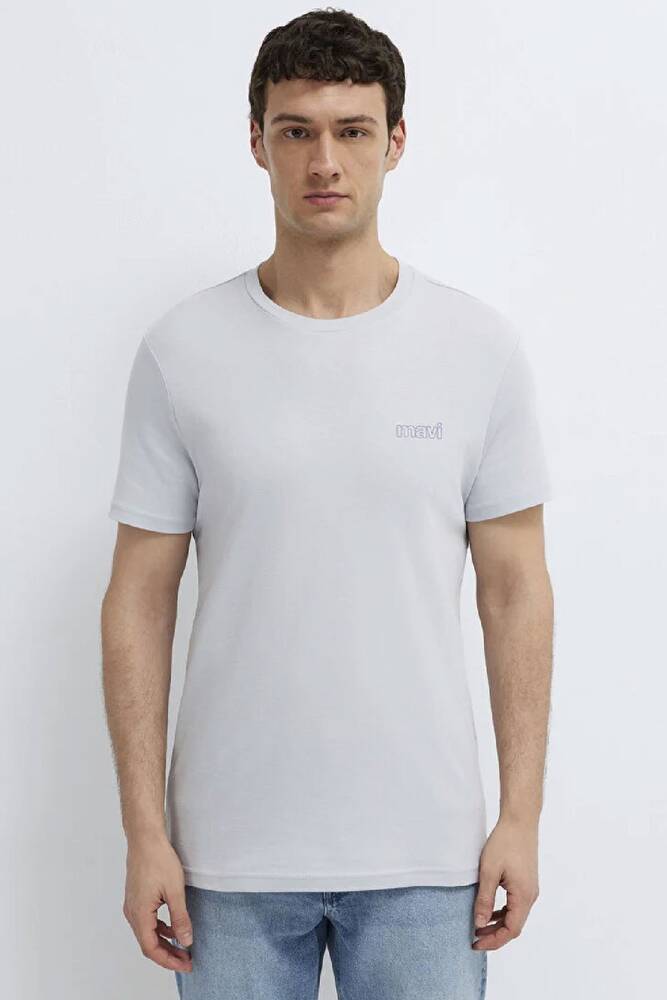 Erkek Basic Tişört 0610360-70799 Gri 