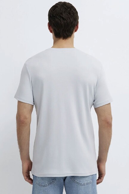 Erkek Basic Tişört 0610360-70799 Gri - Thumbnail