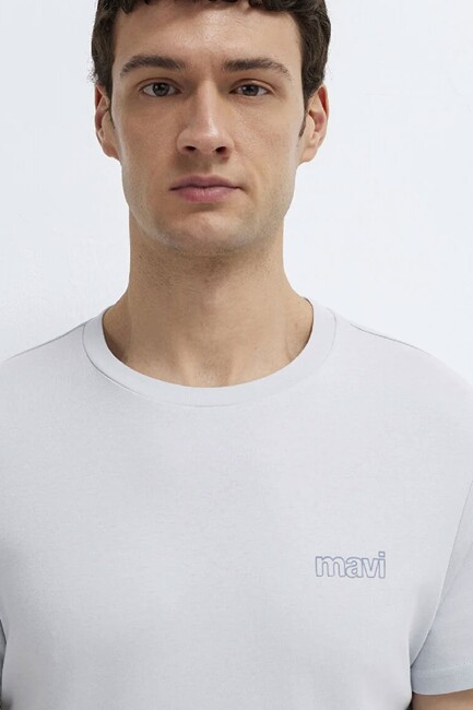 Erkek Basic Tişört 0610360-70799 Gri - Thumbnail