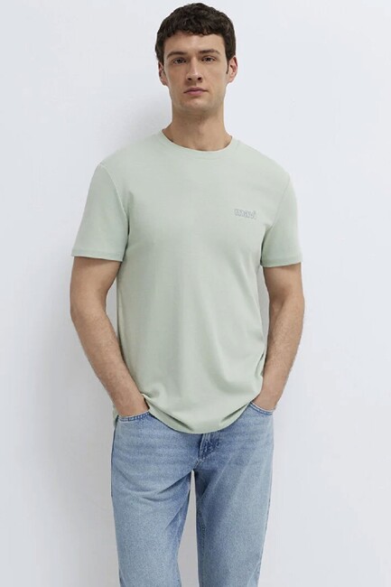 Erkek Basic Tişört 0610360-71464 Yeşil (2)