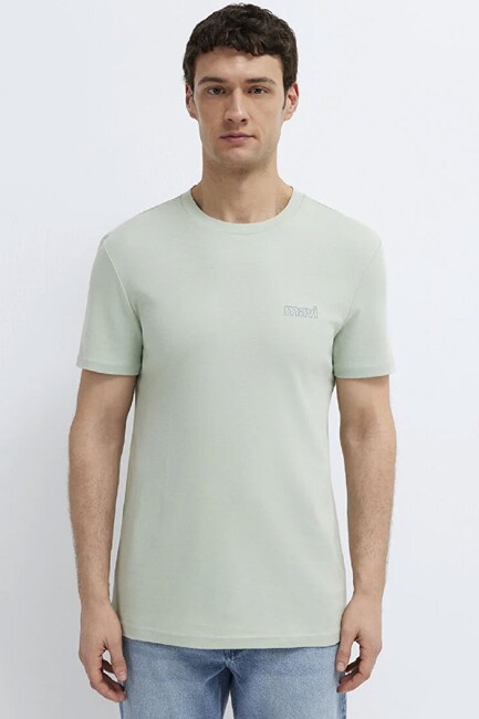 Erkek Basic Tişört 0610360-71464 Yeşil (3)