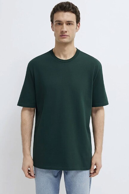 Erkek Basic Tişört 0611924-85173 Yeşil - Thumbnail