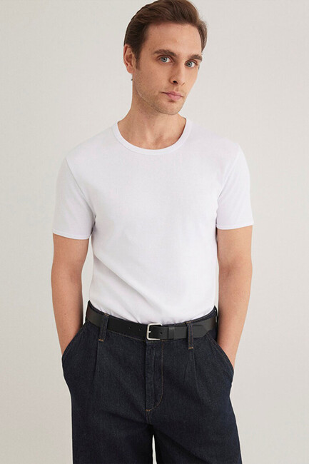 Erkek Basic Tişört 063747-620 Beyaz (3)