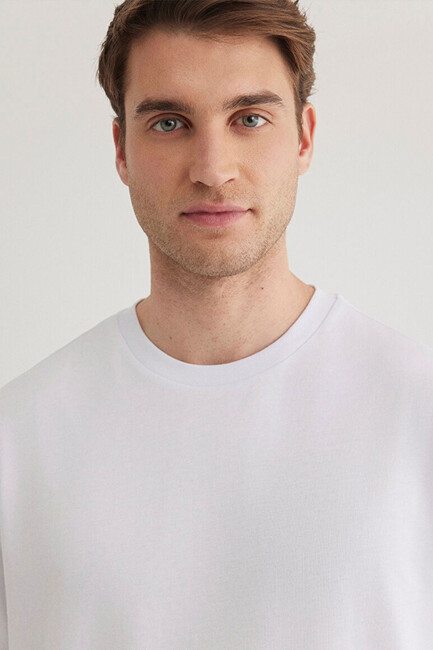 Erkek Basic Tişört 067082-620 Beyaz - Thumbnail